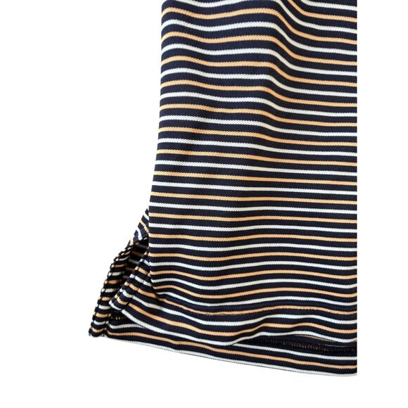 Peter Millar Summer Comfort Polo Mens Sz XXL Stripes Black White Orange Golf - Picture 6 of 8
